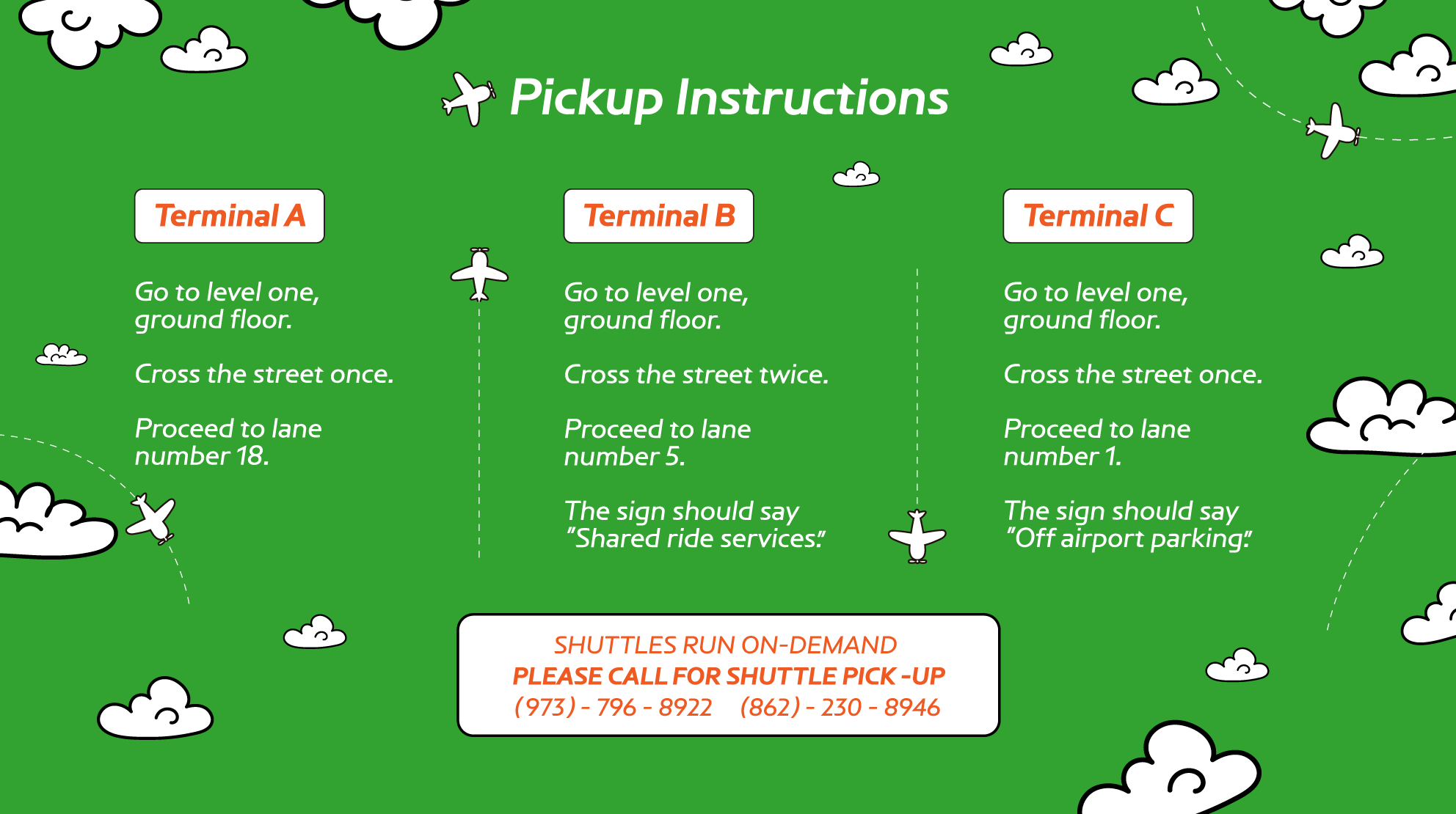 pickup instructions